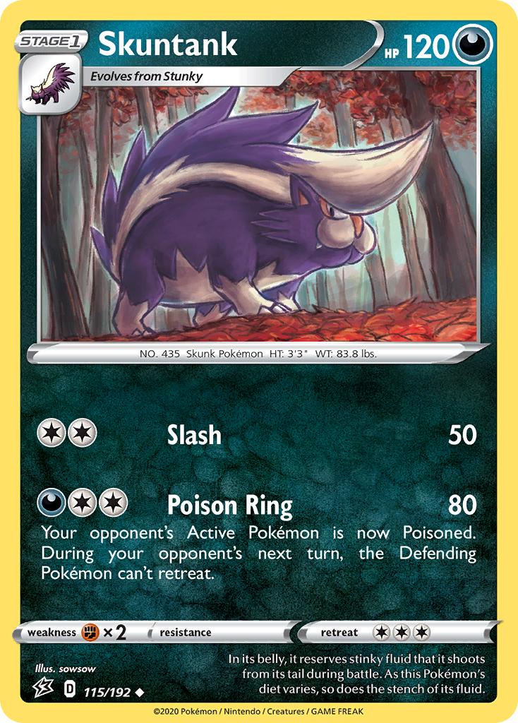 Skuntank (115/192) [Sword & Shield: Rebel Clash] Pokémon