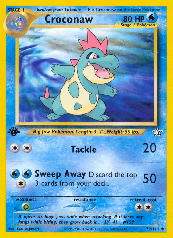 Croconaw (32/111) [Neo Genesis 1st Edition] Pokémon