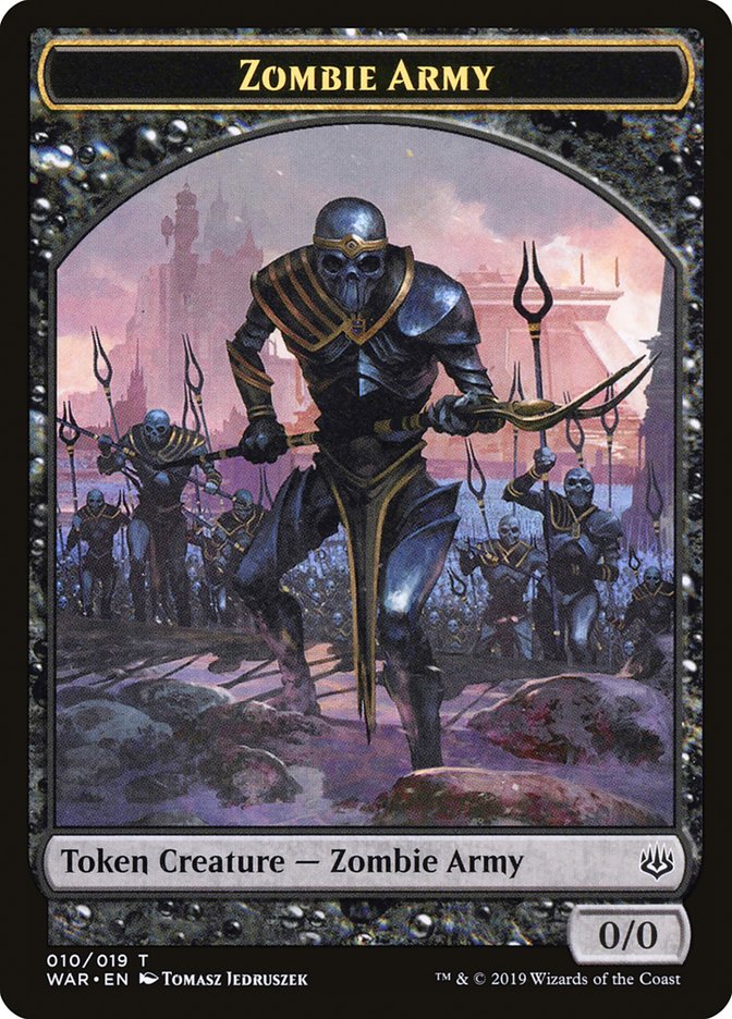 Zombie Army Token (010/019) [War of the Spark Tokens] Magic: The Gathering