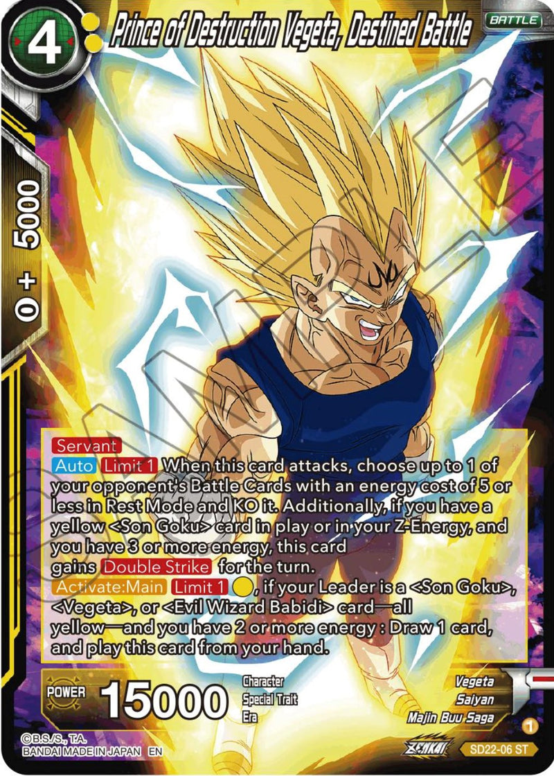 Prince of Destruction Vegeta, Destined Battle (Starter Deck Exclusive) (SD22-06) [Power Absorbed] Dragon Ball Super