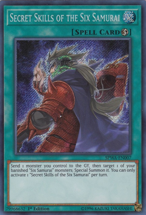 Secret Skills of the Six Samurai [SPWA-EN007] Secret Rare Yu-Gi-Oh!