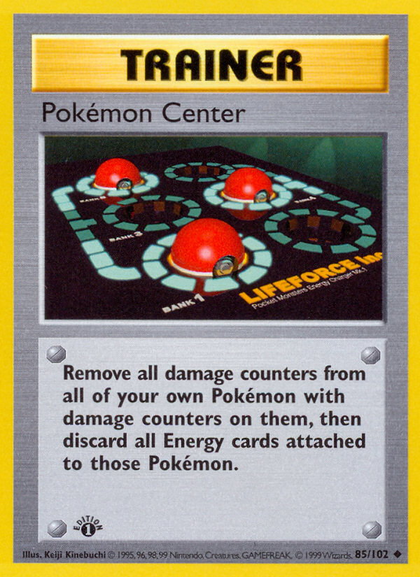 Pokemon Center (85/102) (Shadowless) [Base Set 1st Edition] Pokémon