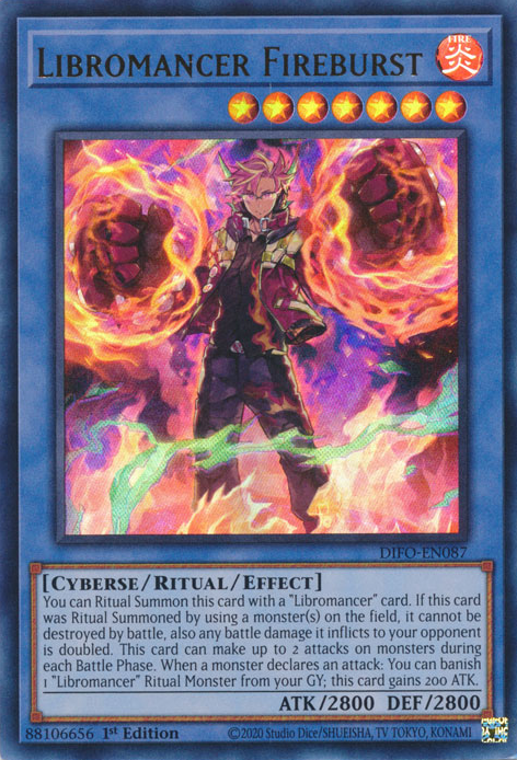 Libromancer Fireburst [DIFO-EN087] Ultra Rare Yu-Gi-Oh!