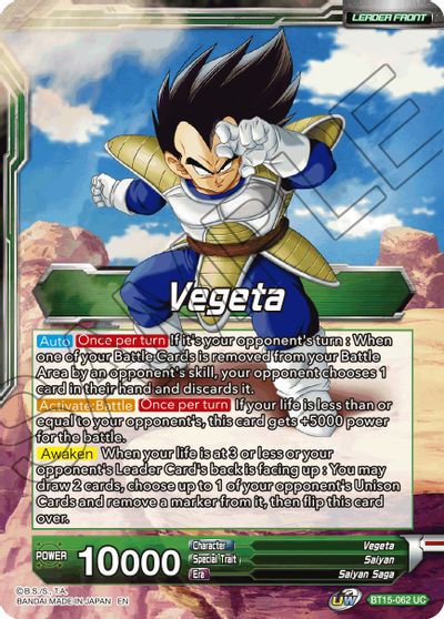 Vegeta // Vegeta, Destined Confrontation (BT15-062) [Saiyan Showdown] Dragon Ball Super
