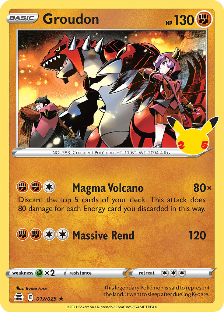 Groudon (017/025) [Celebrations: 25th Anniversary] Pokémon