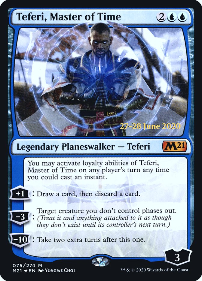 Teferi, Master of Time (75) [Core Set 2021 Prerelease Promos] Magic: The Gathering