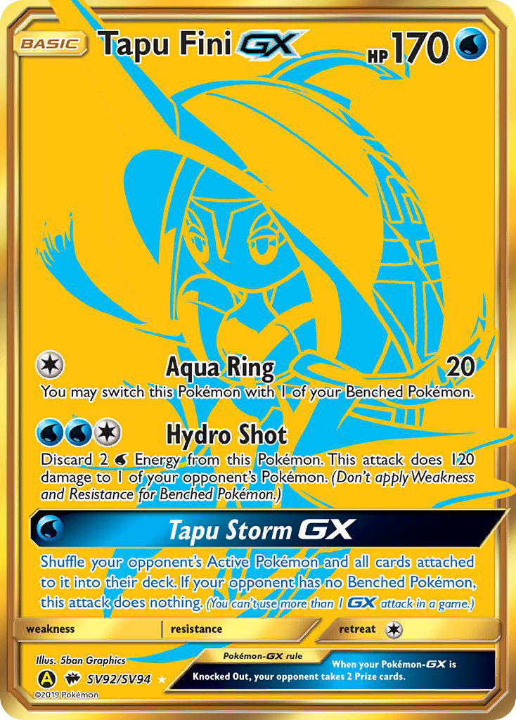 Tapu Fini GX (SV92/SV94) [Sun & Moon: Hidden Fates - Shiny Vault] Pokémon