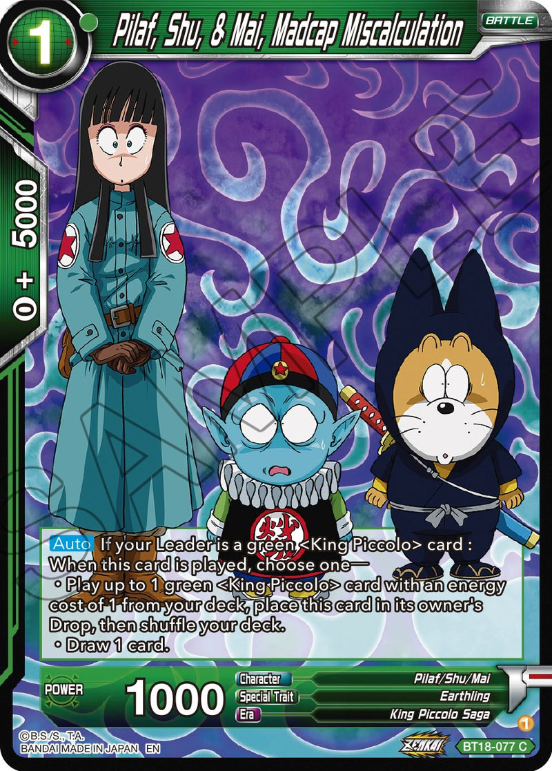 Pilaf, Shu, & Mai, Madcap Miscalculation (BT18-077) [Dawn of the Z-Legends] Dragon Ball Super