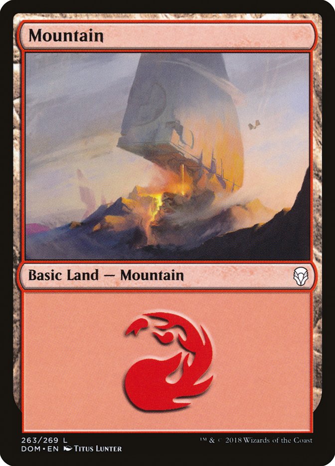 Mountain (263) [Dominaria] Magic: The Gathering