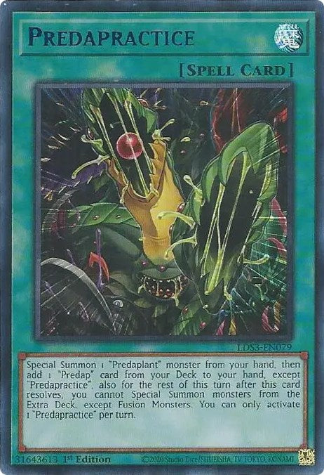 Predapractice (Blue) [LDS3-EN079] Ultra Rare Yu-Gi-Oh!