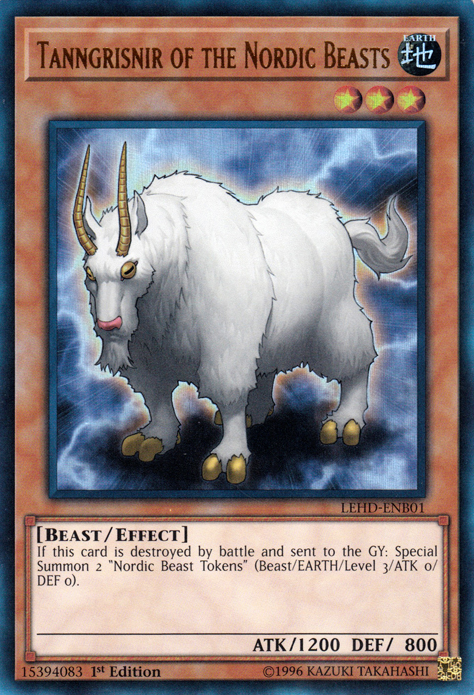 Tanngrisnir of the Nordic Beasts [LEHD-ENB01] Ultra Rare Yu-Gi-Oh!