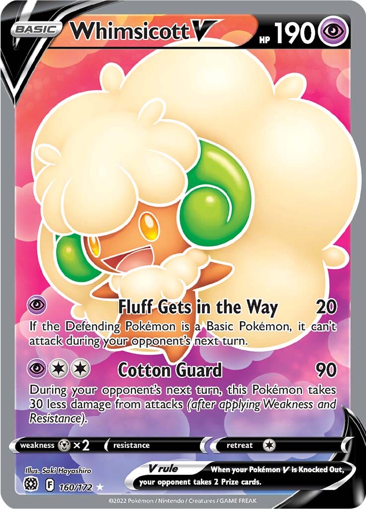 Whimsicott V (160/172) [Sword & Shield: Brilliant Stars] Pokémon