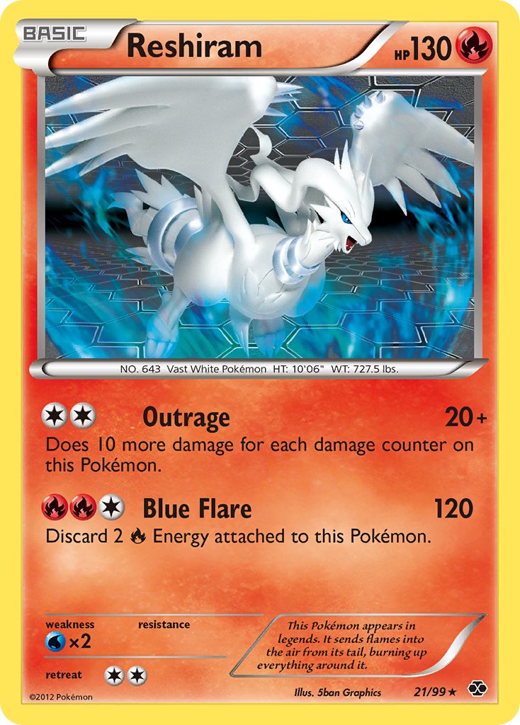 Reshiram (21/99) (Theme Deck Exclusive) [Black & White: Next Destinies] Pokémon