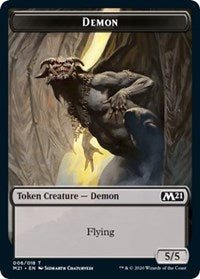 Demon // Pirate Double-Sided Token [Core Set 2021 Tokens] Magic: The Gathering