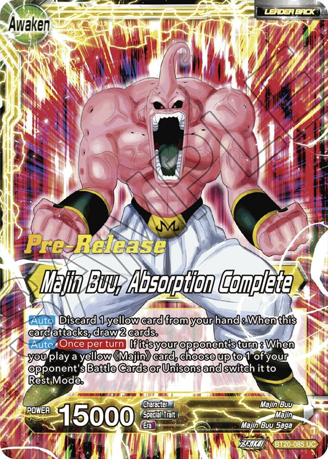 Majin Buu // Majin Buu, Absorption Complete (BT20-085) [Power Absorbed Prerelease Promos] Dragon Ball Super