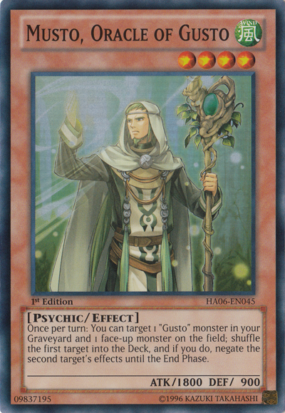 Musto, Oracle of Gusto [HA06-EN045] Super Rare Yu-Gi-Oh!