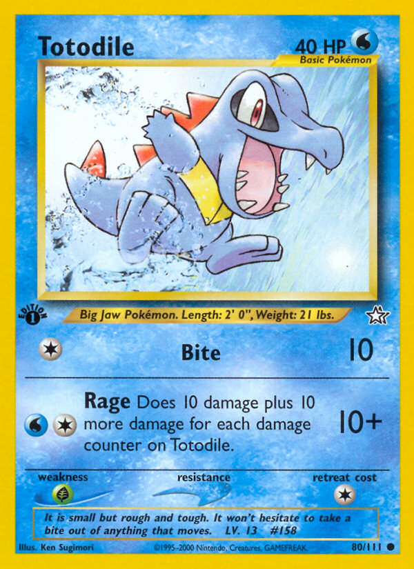 Totodile (80/111) [Neo Genesis 1st Edition] Pokémon