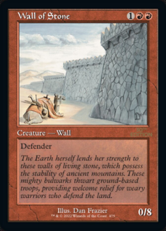 Wall of Stone (Retro) [30th Anniversary Edition] Magic: The Gathering