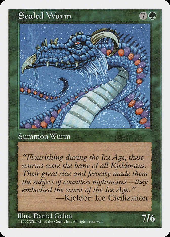 Scaled Wurm [Fifth Edition] Magic: The Gathering