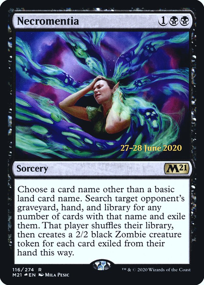 Necromentia [Core Set 2021 Prerelease Promos] Magic: The Gathering