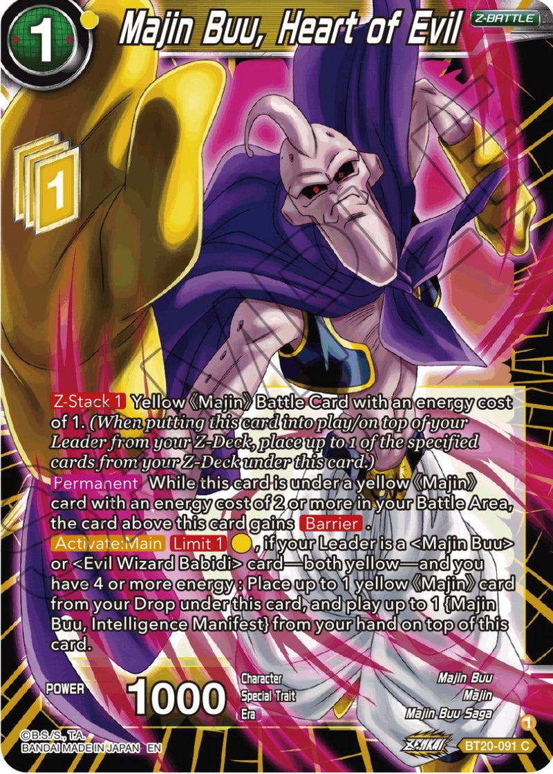 Majin Buu, Heart of Evil (BT20-091) [Power Absorbed] Dragon Ball Super