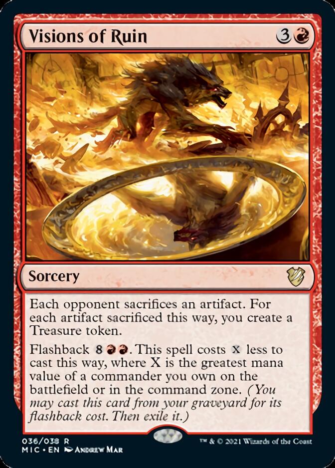 Visions of Ruin [Innistrad: Midnight Hunt Commander] Magic: The Gathering