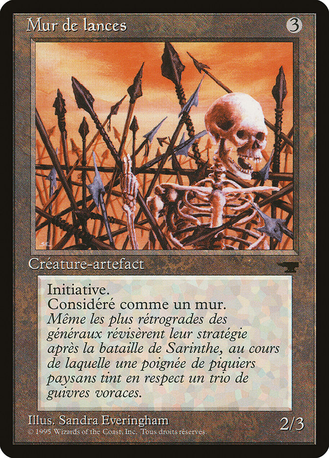 Wall of Spears (French) - "Mur de lances" [Renaissance] Magic: The Gathering