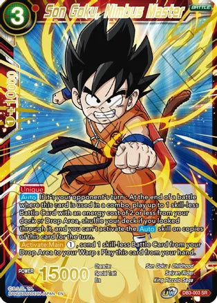 Son Goku, Nimbus Master (Gold Stamped) (DB3-003) [Mythic Booster] Dragon Ball Super