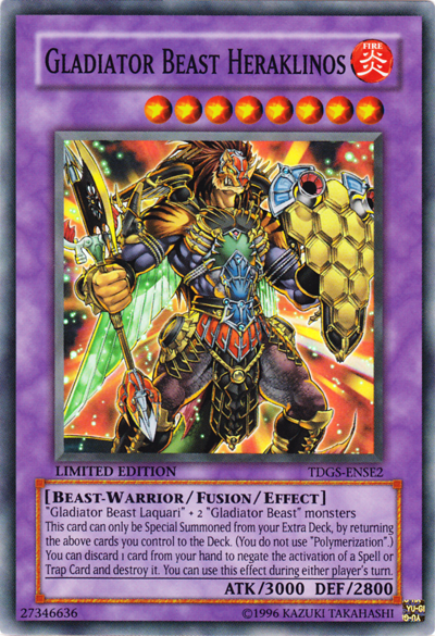 Gladiator Beast Heraklinos [TDGS-ENSE2] Super Rare Yu-Gi-Oh!