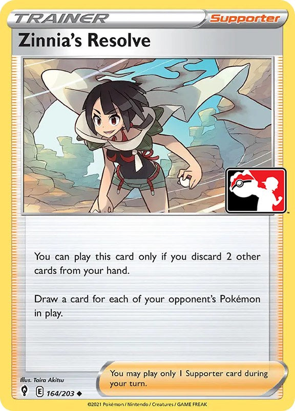 Zinnia's Resolve (164/203) [Prize Pack Series One] Pokémon