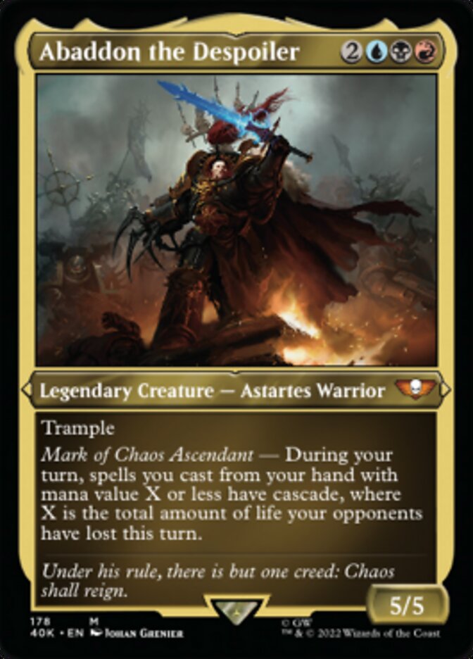 Abaddon the Despoiler (Display Commander) (Surge Foil) [Warhammer 40,000] Magic: The Gathering