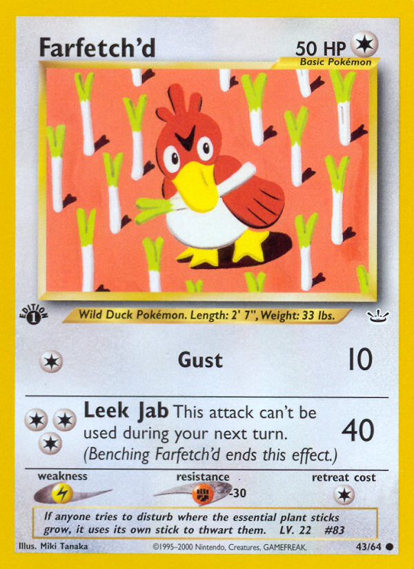 Farfetch'd (43/64) [Neo Revelation 1st Edition] Pokémon