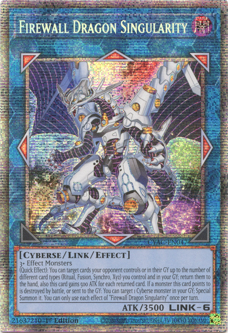 Firewall Dragon Singularity [CYAC-EN047] Starlight Rare Yu-Gi-Oh!