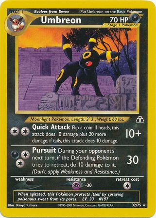 Umbreon (32/75) [Neo Discovery Unlimited] Pokémon