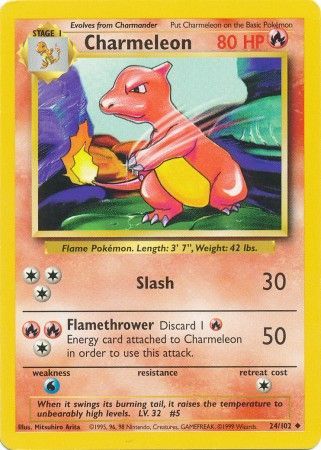 Charmeleon (24/102) [Base Set Unlimited] Pokémon