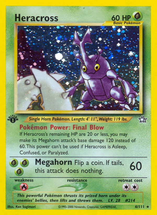 Heracross (6/111) [Neo Genesis 1st Edition] Pokémon