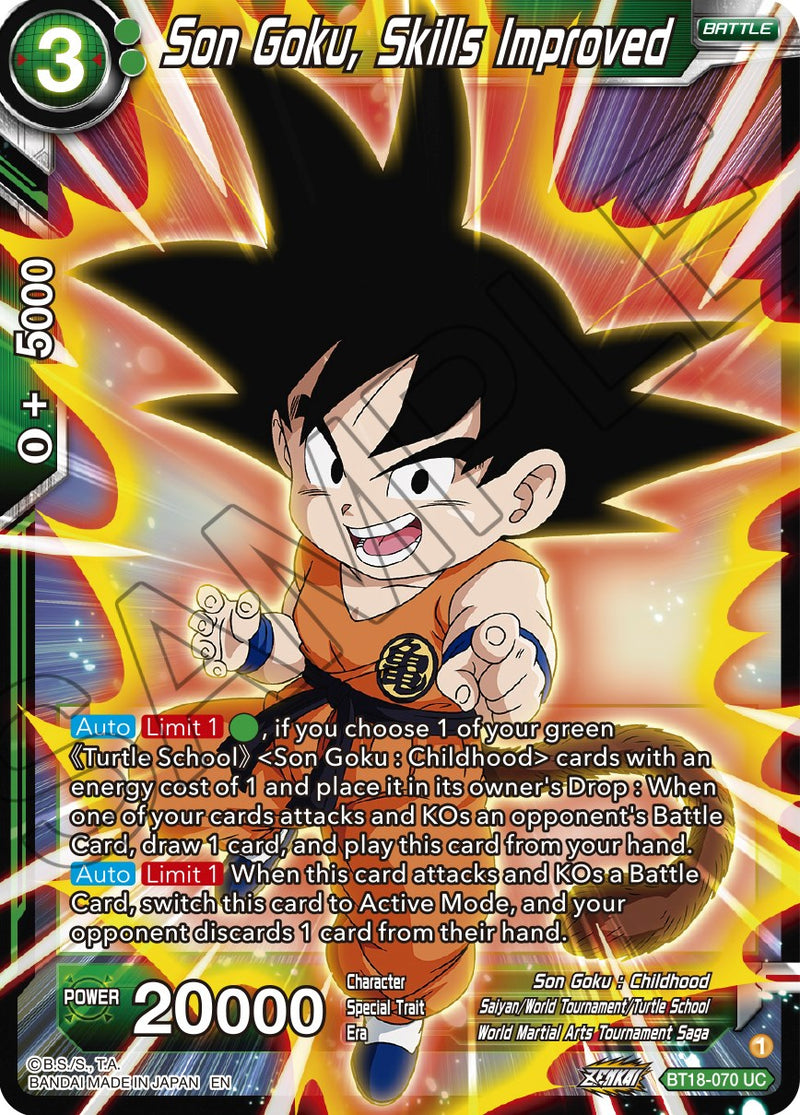 Son Goku, Skills Improved (BT18-070) [Dawn of the Z-Legends] Dragon Ball Super