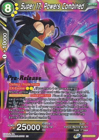 Super 17, Powers Combined (BT14-112) [Cross Spirits Prerelease Promos] Dragon Ball Super