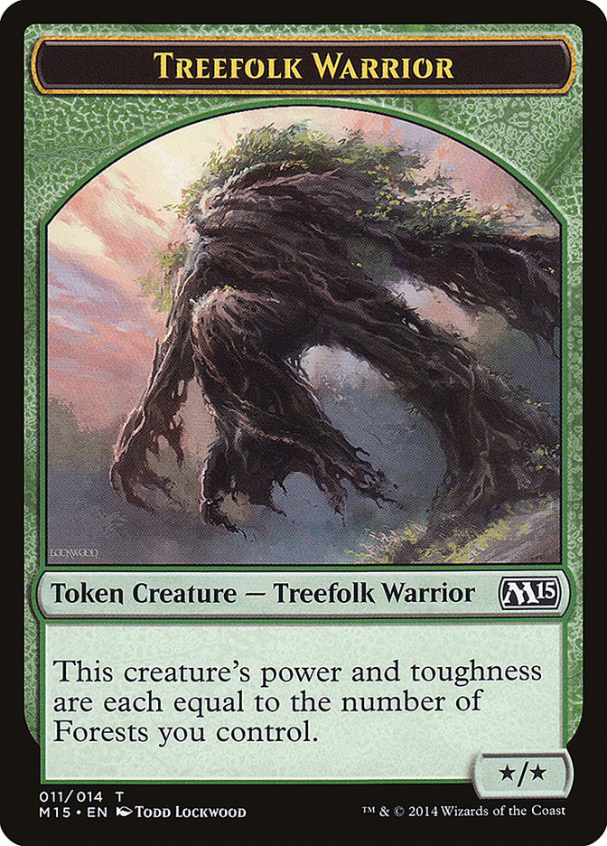 Treefolk Warrior Token [Magic 2015 Tokens] Magic: The Gathering