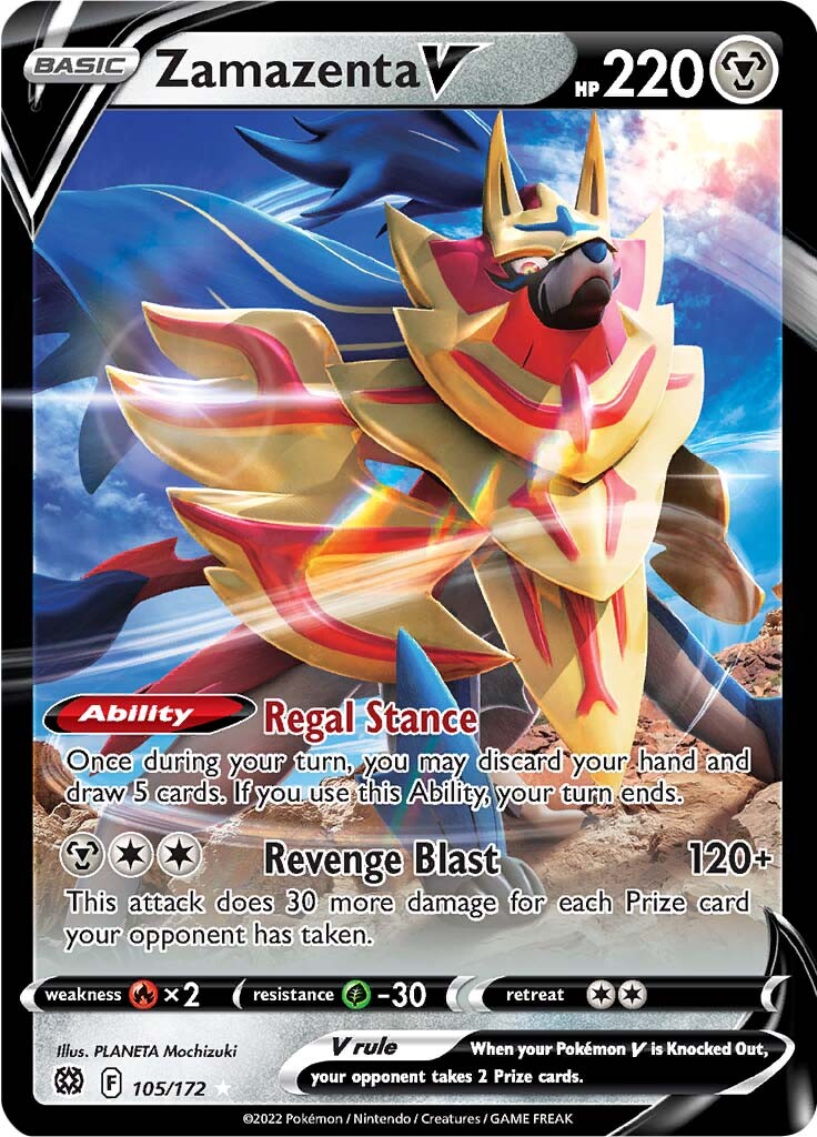 Zamazenta V (105/172) [Sword & Shield: Brilliant Stars] Pokémon