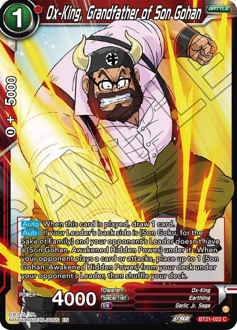 Ox-King, Grandfather of Son Gohan (BT21-022) [Wild Resurgence] Dragon Ball Super