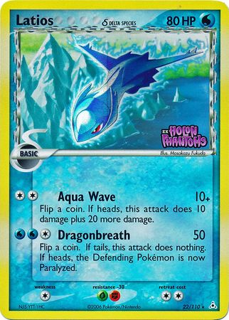 Latios (22/110) (Delta Species) (Stamped) [EX: Holon Phantoms] Pokémon