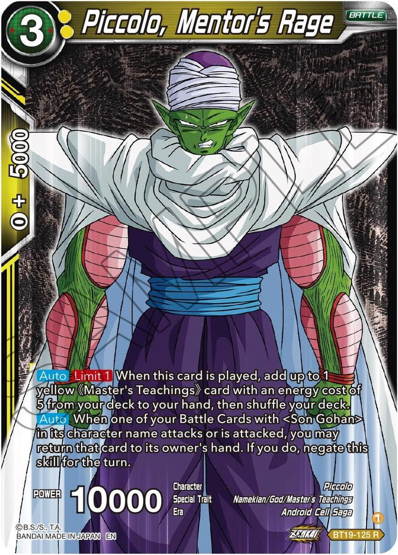 Piccolo, Mentor's Rage (BT19-125) [Fighter's Ambition] Dragon Ball Super