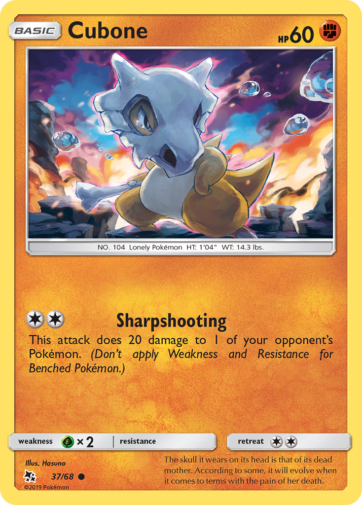 Cubone (37/68) [Sun & Moon: Hidden Fates] Pokémon