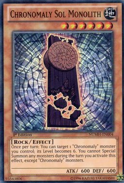 Chronomaly Sol Monolith [NUMH-EN004] Super Rare Yu-Gi-Oh!