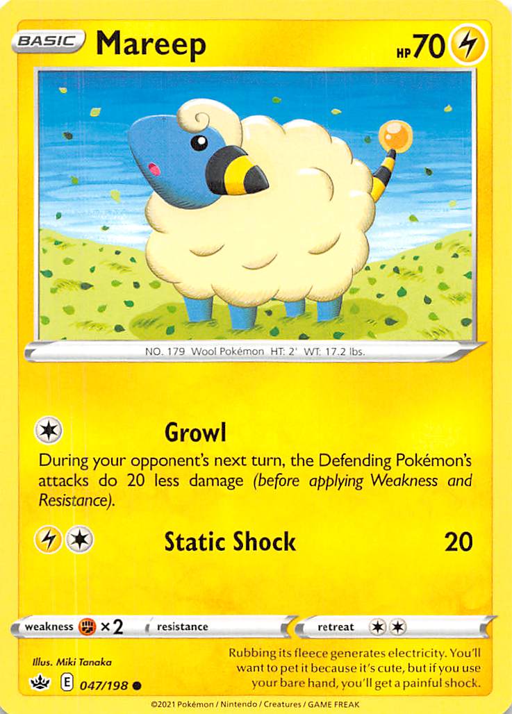 Mareep (047/198) [Sword & Shield: Chilling Reign] Pokémon