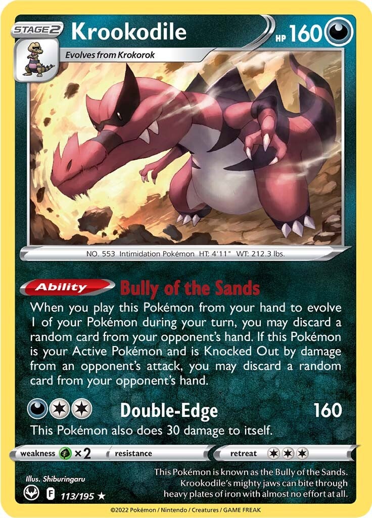 Krookodile (113/195) [Sword & Shield: Silver Tempest] Pokémon