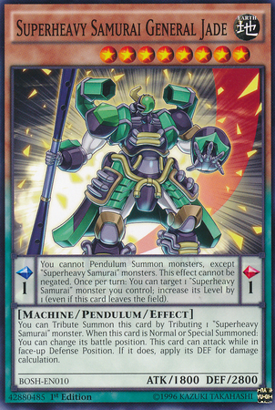 Superheavy Samurai General Jade [BOSH-EN010] Common Yu-Gi-Oh!