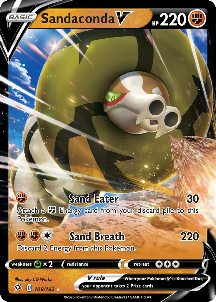 Sandaconda V (108/192) [Sword & Shield: Rebel Clash] Pokémon