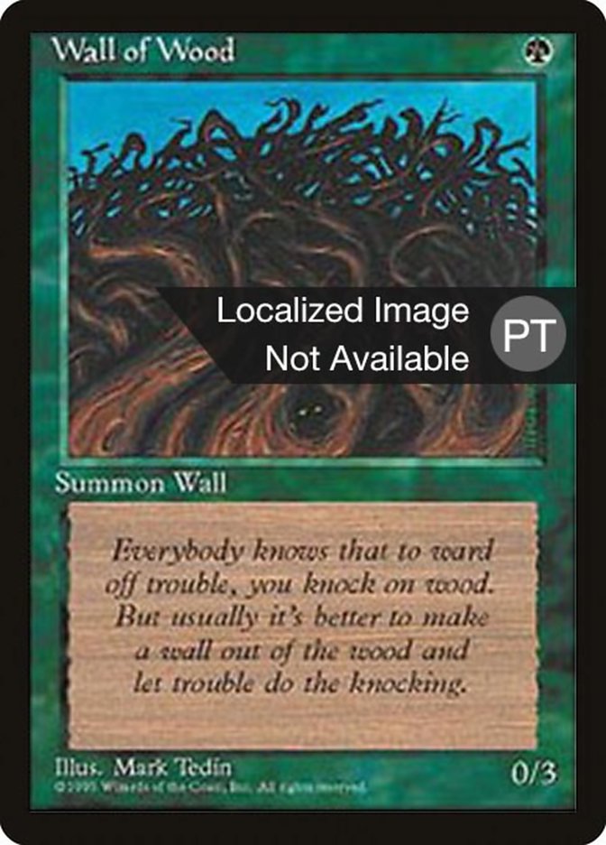 Wall of Wood [Fourth Edition (Foreign Black Border)] Magic: The Gathering